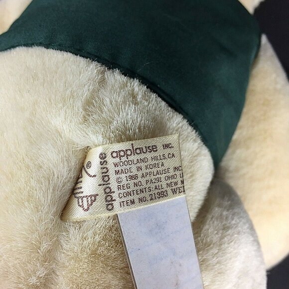 Applause 1988 Welcome Friends jointed teddy bear plush toy animal with vest - Picture 5 of 11